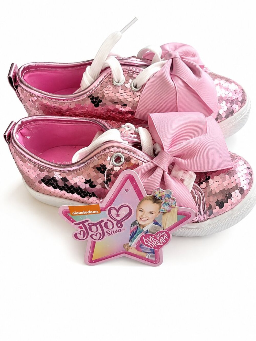 JoJo Siwa Sequin Sneakers Little Girls Size 13 - Picture 3 of 6